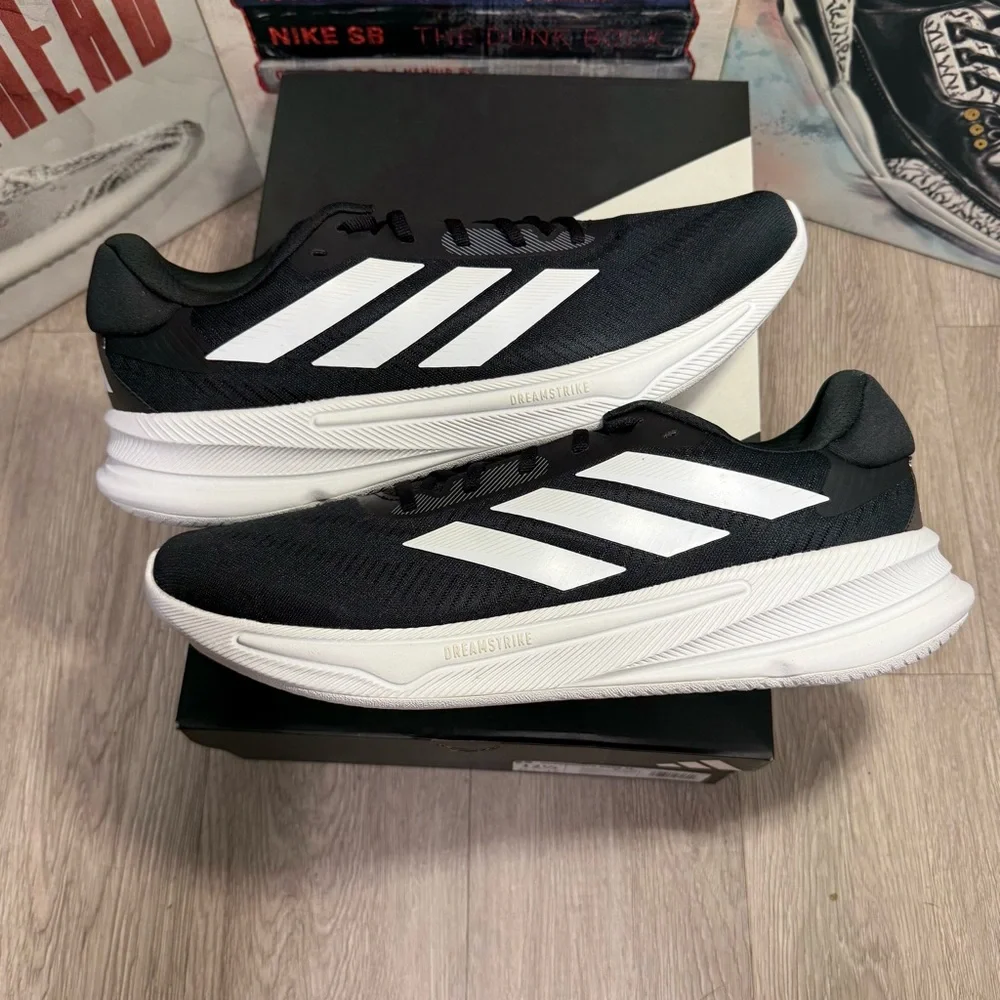 New Mens Adidas Supernova Ease JI1426 Black White Running Shoes 12.5, 13.5, 14